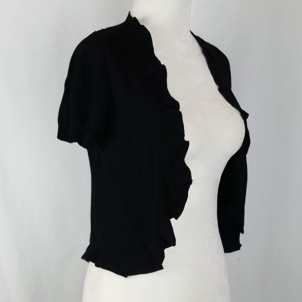 Dress Barn Black Sweater with Ruffles